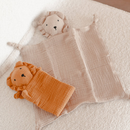 Cotton Baby Comforter Leo The Lion — Mauve - Sommerfugl Kids