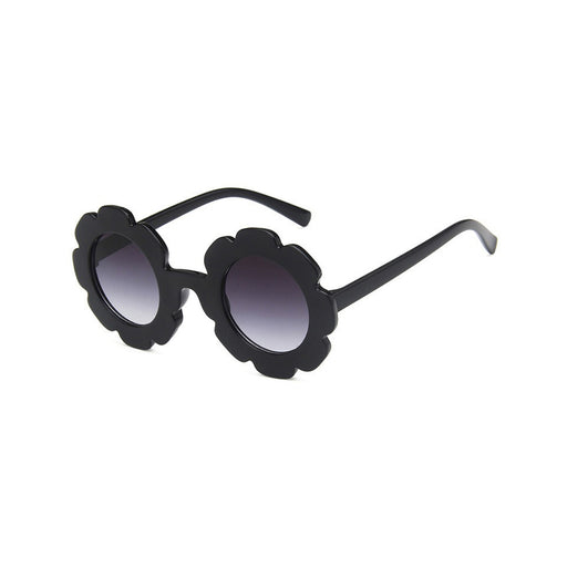 Edna Round Flower Sunglasses — Jet Frame Dark Lens - Sommerfugl Kids