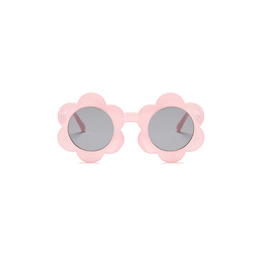 June Translucent Flower Sunglasses — Flamingo - Sommerfugl Kids