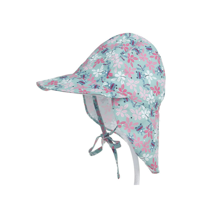 Baby Beach Flap Hat — Floral Frogs - Sommerfugl Kids