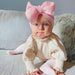 Baby Adjustable Bow Headband — Blush - Sommerfugl Kids