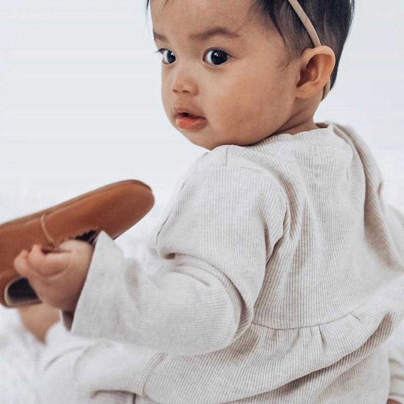 Cinnamon Leather Baby T Bar Shoe - Sommerfugl Kids