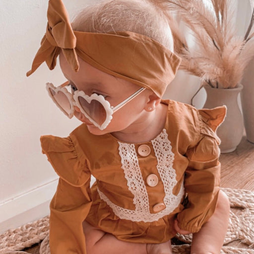 Millie Heart Sunglasses Cream - Sommerfugl Kids