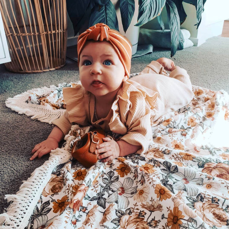 Cinnamon Leather Baby T Bar Shoe - Sommerfugl Kids