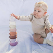 Baby Linen Bow Headband — Ivory - Sommerfugl Kids