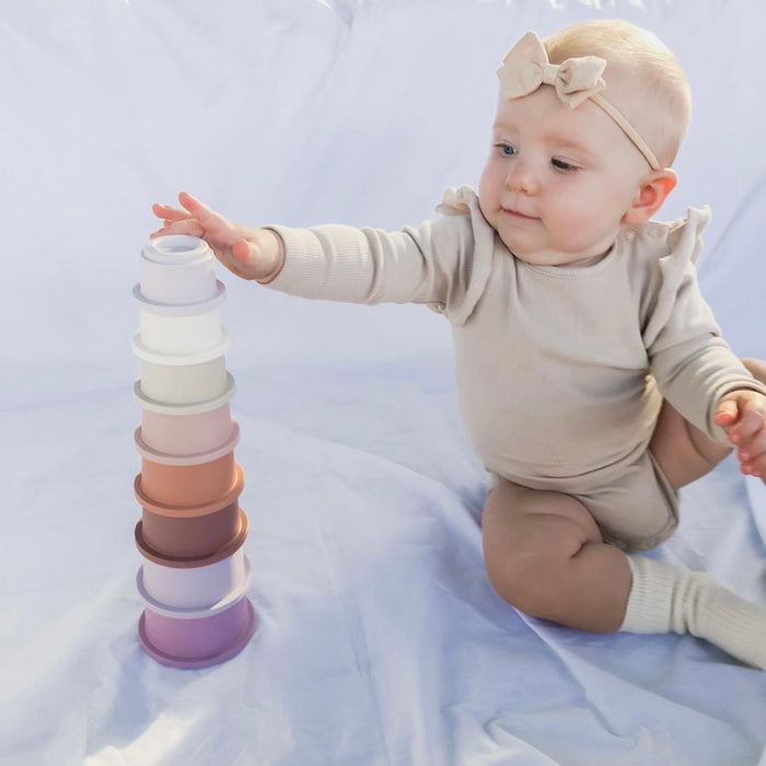 Baby Linen Bow Headband — Ivory
