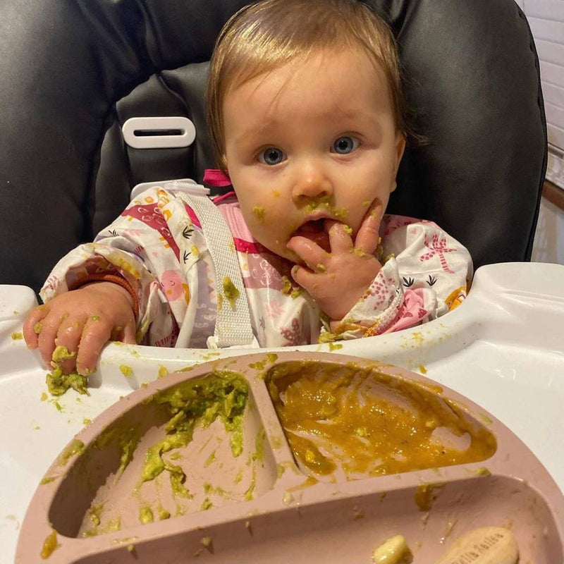 Baby Long Sleeve Apron Smock Bib 3 Piece Garden Avo Red Riding Hood - Sommerfugl Kids