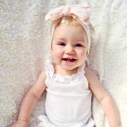 Baby Top Knot Double Bow Headband Fairy Floss - Sommerfugl Kids
