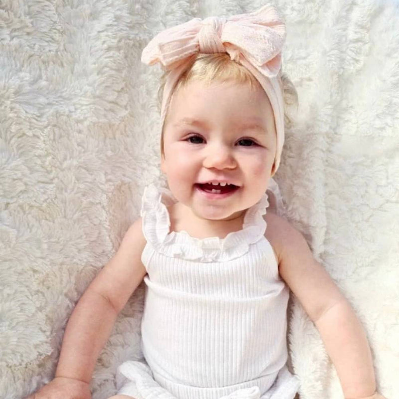 Baby Top Knot Double Bow Headband Fairy Floss - Sommerfugl Kids