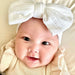 Baby Top Knot Double Bow Headband White - Sommerfugl Kids