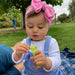 Baby Top Knot Double Bow Headband Fuchsia - Sommerfugl Kids