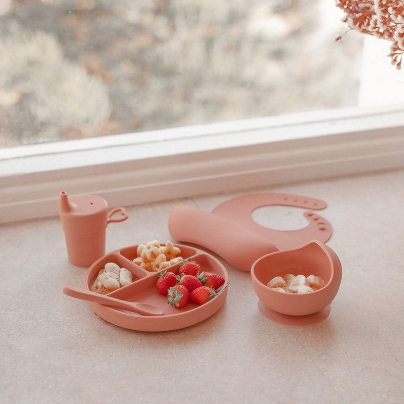 Silicone Baby Feeding Set — Brandy Rose - Sommerfugl Kids