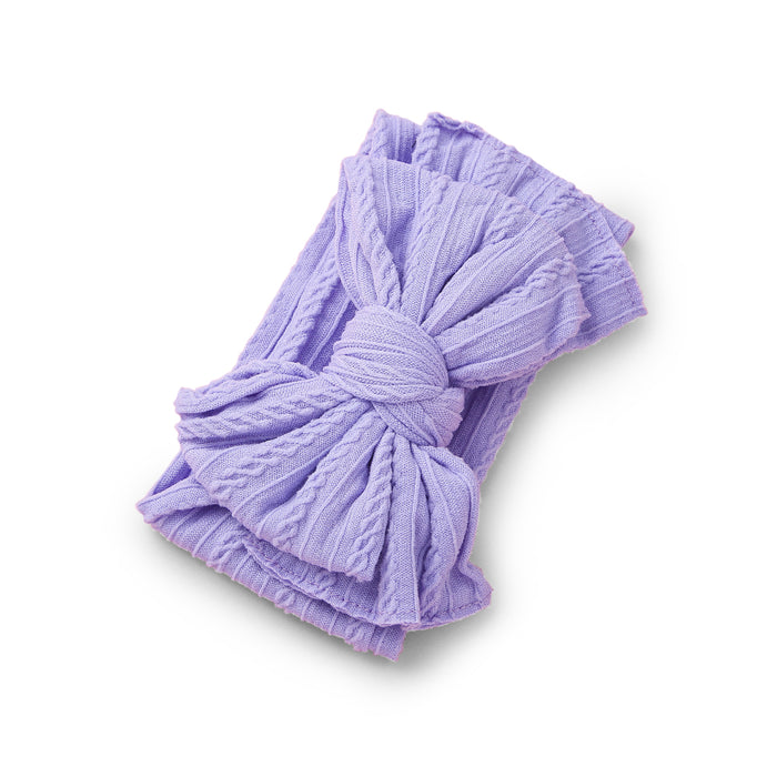 Baby Top Knot Double Bow Headband — Lilac