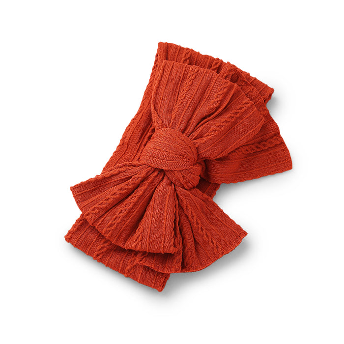Baby Top Knot Double Bow Headband — Rouge