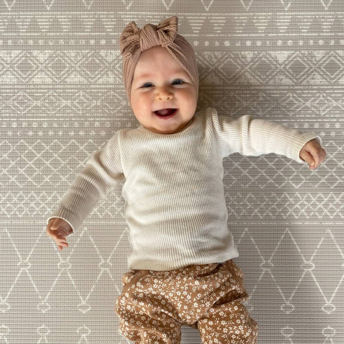 Baby Top Knot Single Bow Headband Mauve - Sommerfugl Kids