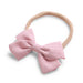Baby Linen Bow Headband — Dark Pink - Sommerfugl Kids