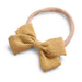 Baby Linen Bow Headband — Mustard - Sommerfugl Kids