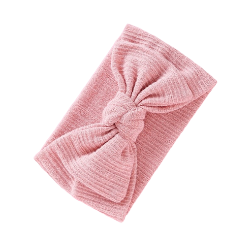 Baby Light Knit Single Soft Bow Knot Headband — Flamingo - Sommerfugl Kids