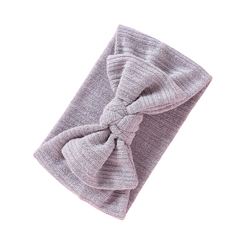 Baby Light Knit Single Soft Bow Knot Headband — Grey - Sommerfugl Kids