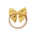 Baby Small Waffle Bow Headband — Mustard - Sommerfugl Kids