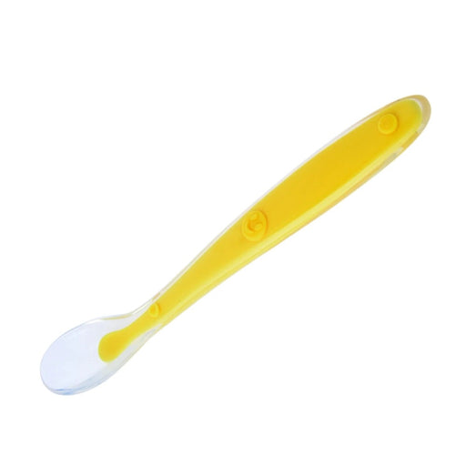 Soft Silicone Ergonomic Baby Feeding Spoon — Lemon - Sommerfugl Kids