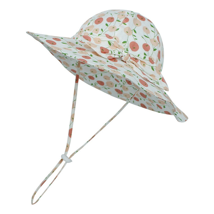 Wide Brim Baby Sun Hat — Peach Blossom
