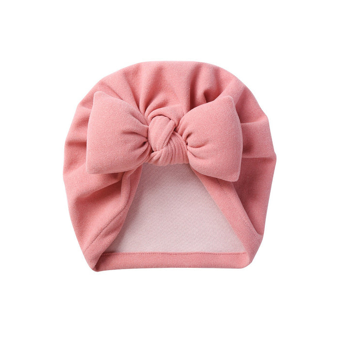 Faux Cashmere Baby Turban in Flamingo