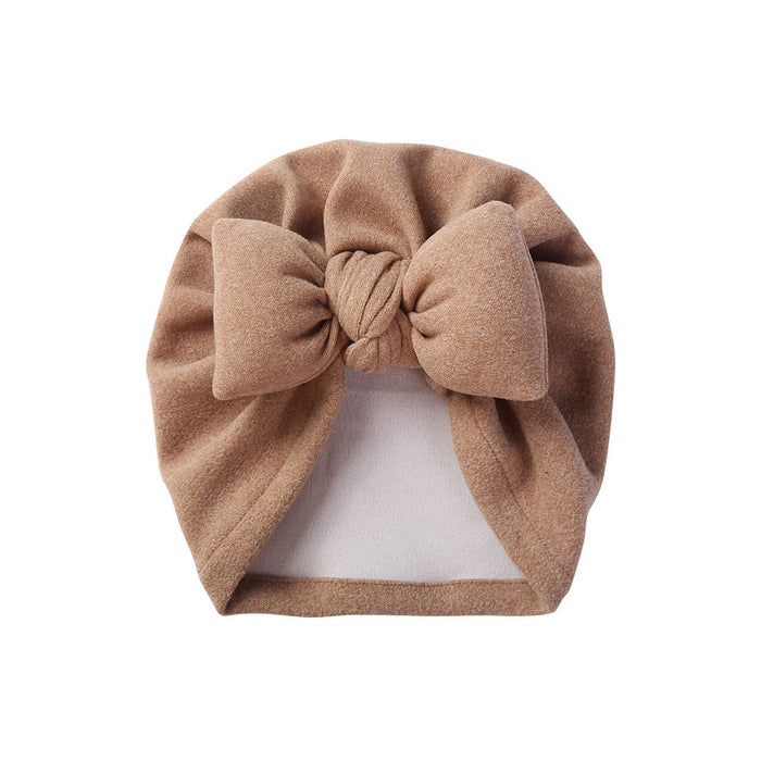 Faux Cashmere Baby Turban in Tawny