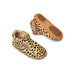 Sommerfugl Kids Cheetah Calf Hair Leather Soft Sole Baby T Bar Shoe Front and Sole