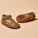 Sommerfugl Kids Cheetah Calf Hair Leather Soft Sole Baby T Bar Shoe Posing