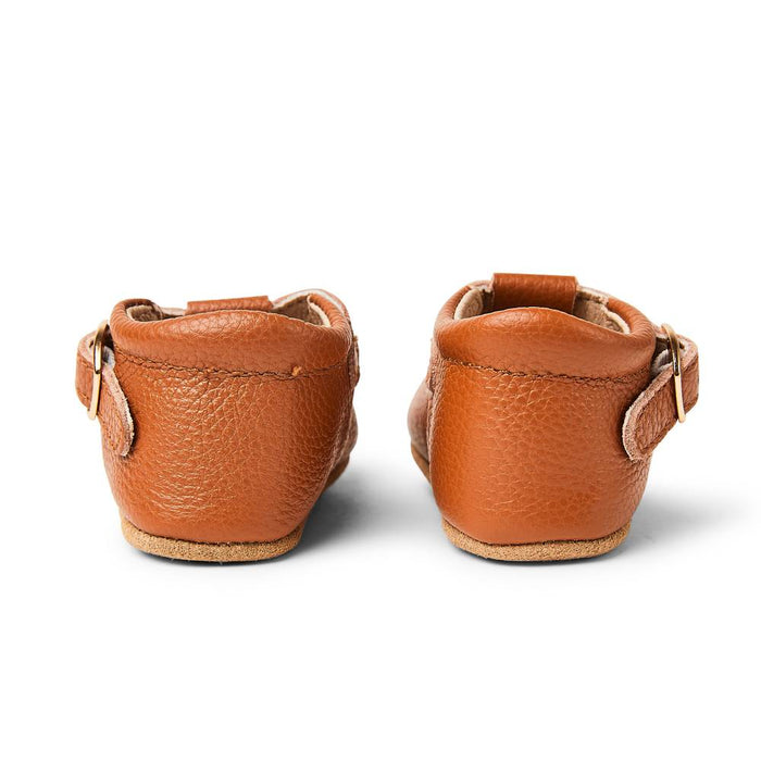 Cinnamon Leather Baby T Bar Shoe
