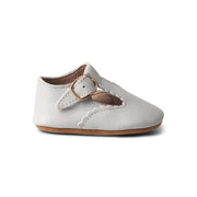 Cloud Grey Leather Baby T Bar Shoe - Sommerfugl Kids