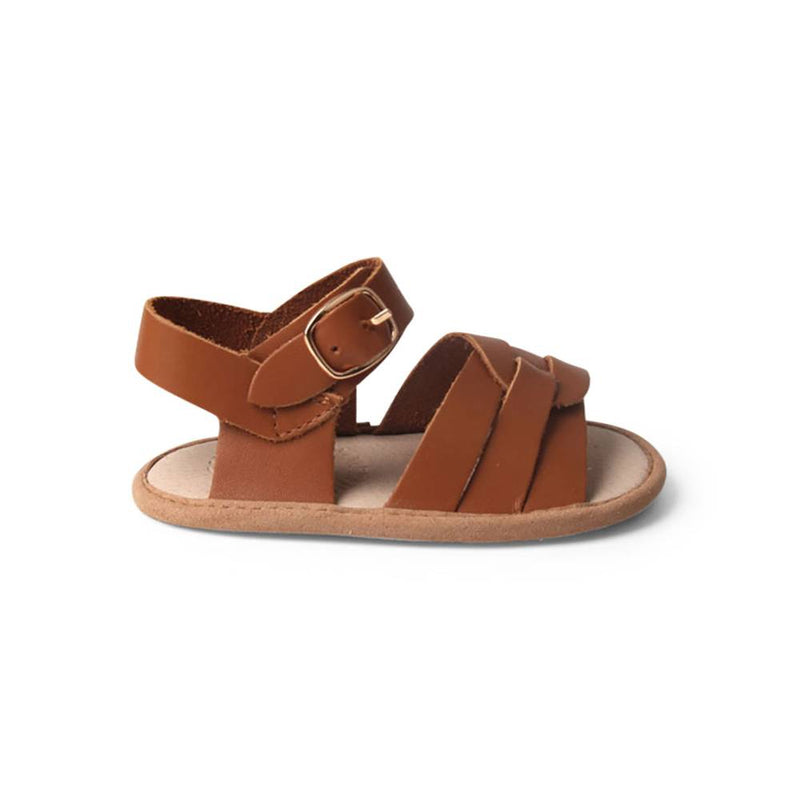 Gingerbread Weave Leather Baby Sandal - Sommerfugl Kids