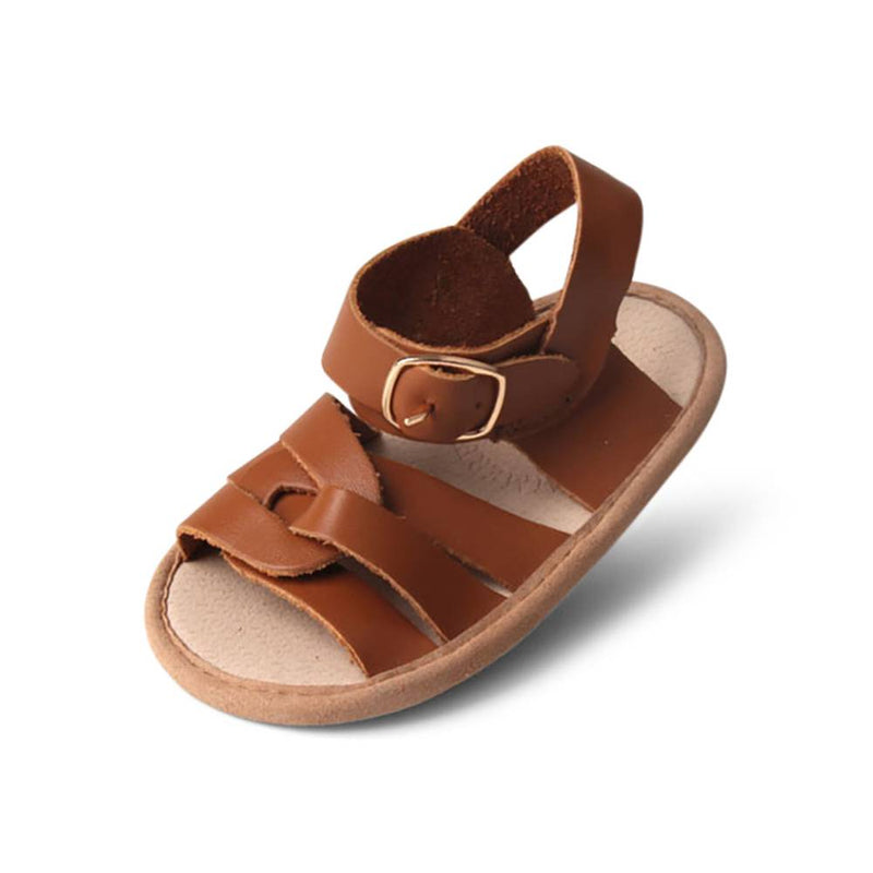 Gingerbread Weave Leather Baby Sandal - Sommerfugl Kids
