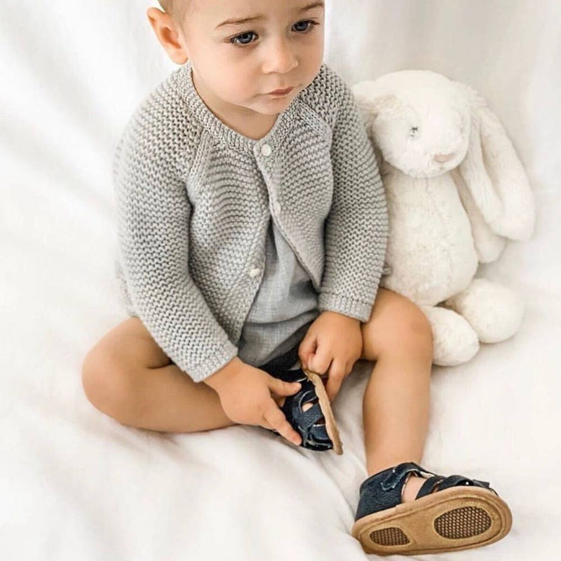 Zodiac Blue Leather Baby Sandal - Sommerfugl Kids