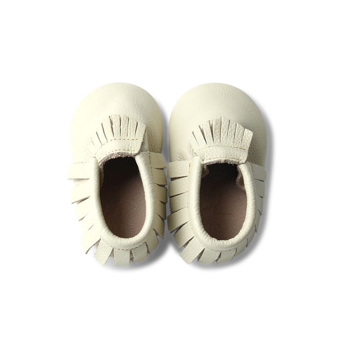 Oatmeal Cookie Baby Fringed Moccasin Shoe