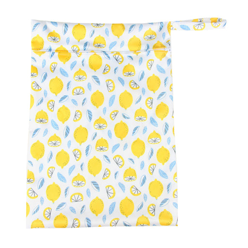 Reusable Single Zip Waterproof Nappy Wet Bag — Natural Lemons - Sommerfugl Kids