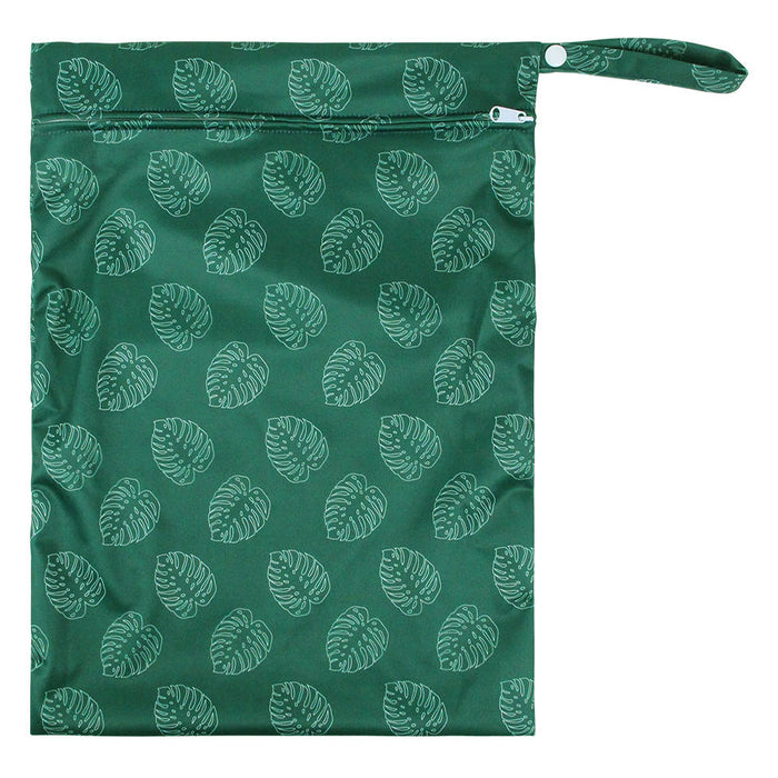 Reusable Single Zip Waterproof Nappy Wet Bag — Palm Leaf - Sommerfugl Kids