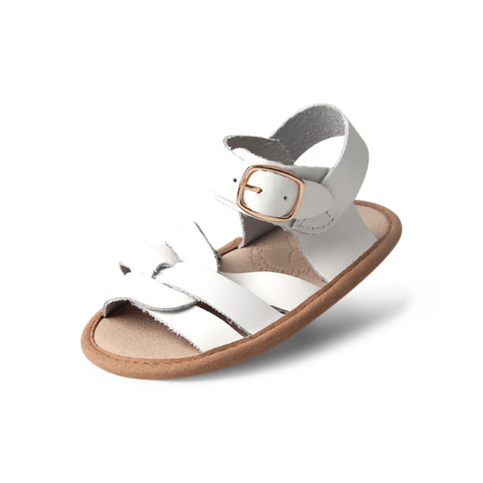 Snow White Weave Leather Baby Sandal