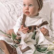 Cinnamon Leather Baby T Bar Shoe - Sommerfugl Kids