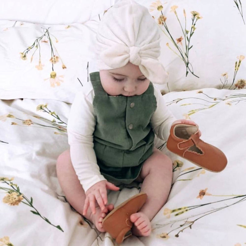 Cinnamon Leather Baby T Bar Shoe - Sommerfugl Kids