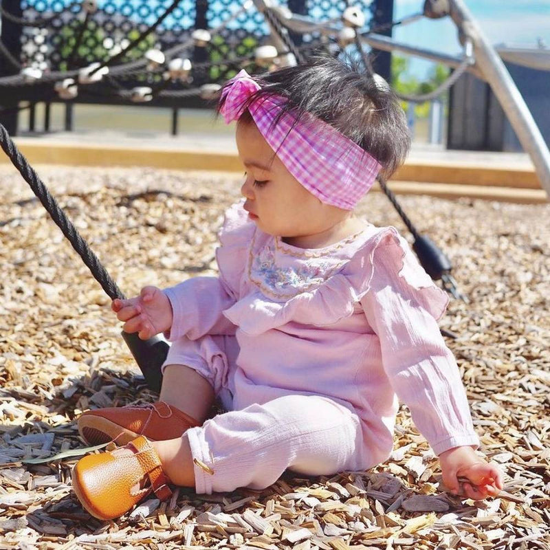 Cinnamon Leather Baby T Bar Shoe - Sommerfugl Kids