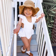 Cinnamon Leather Baby T Bar Shoe - Sommerfugl Kids