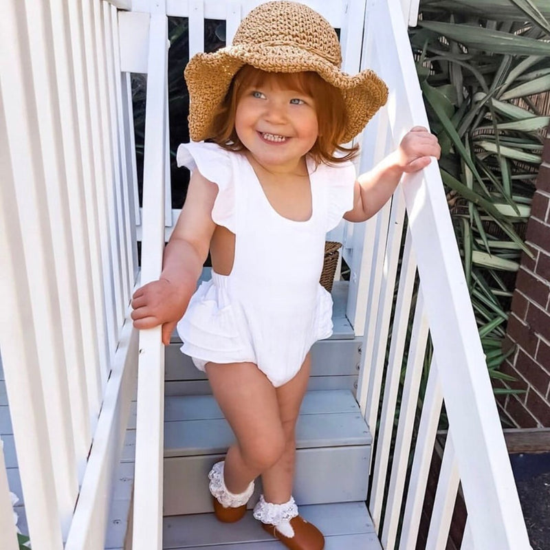 Cinnamon Leather Baby T Bar Shoe - Sommerfugl Kids