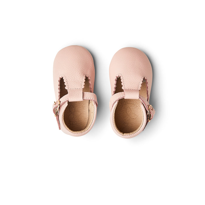 Wisp Pink Leather Baby T Bar Shoe