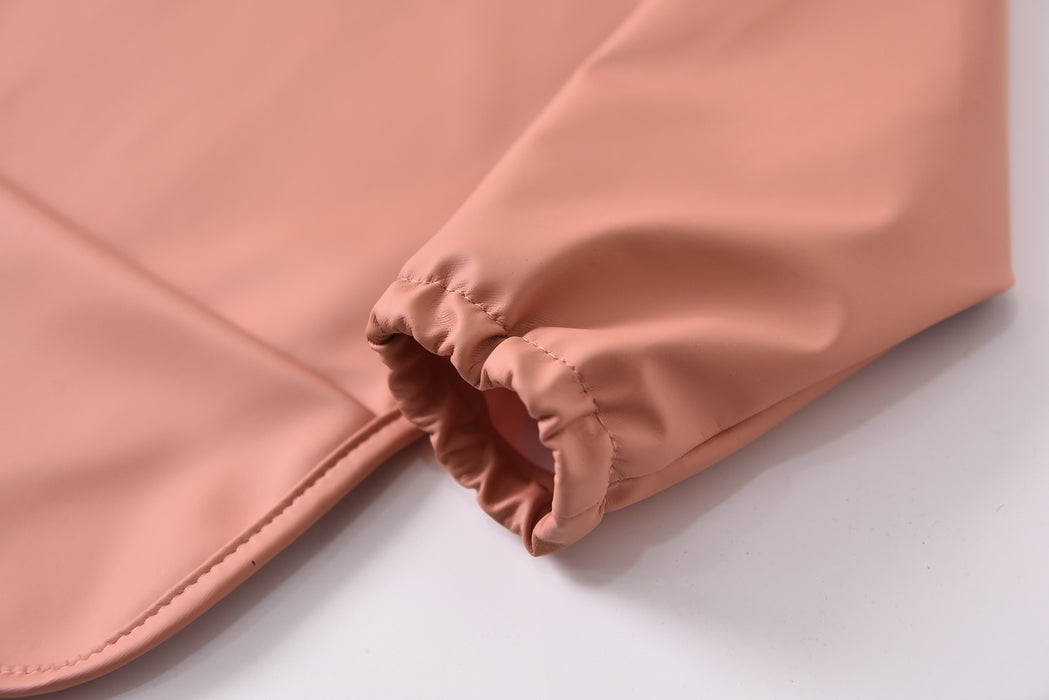 Waterproof Long Sleeve Baby Smock Bib in Oriental Pink