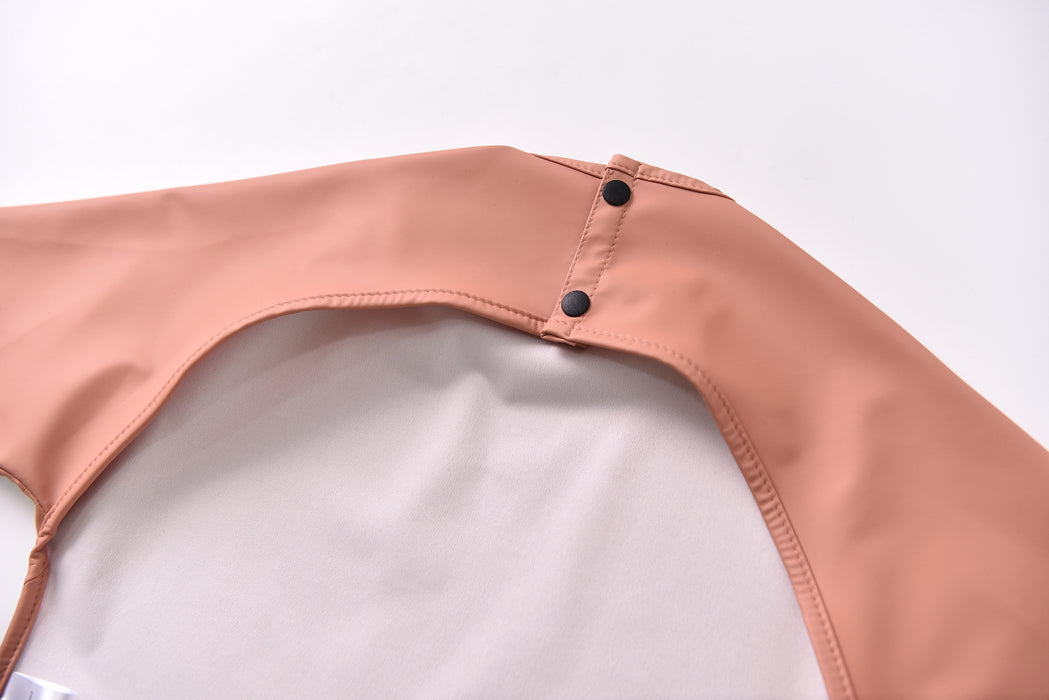 Waterproof Long Sleeve Baby Smock Bib in Oriental Pink