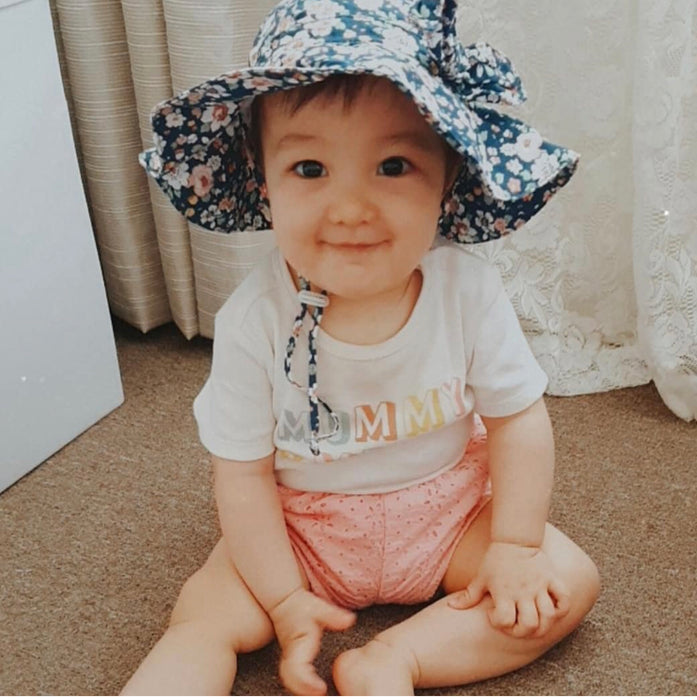 Wide Brim Baby Sun Hat — Garden Party